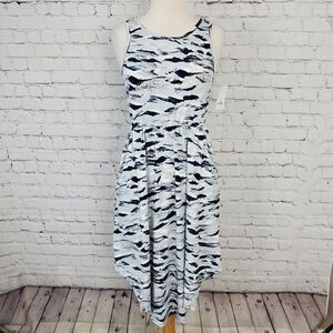 𝅺a-line Hawaii Made Dress Blue Petite LP NWT